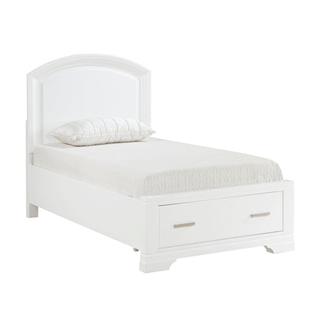 Hudson White Twin Storage Platform Bed from Homelegance - Luna Furniture