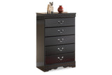 Huey Vineyard Black Chest of Drawers from Ashley - Luna Furniture