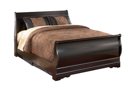 Huey Vineyard Black Full Sleigh Bed from Ashley - Luna Furniture