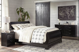Huey Vineyard Black Sleigh Bedroom Set from Ashley - Luna Furniture