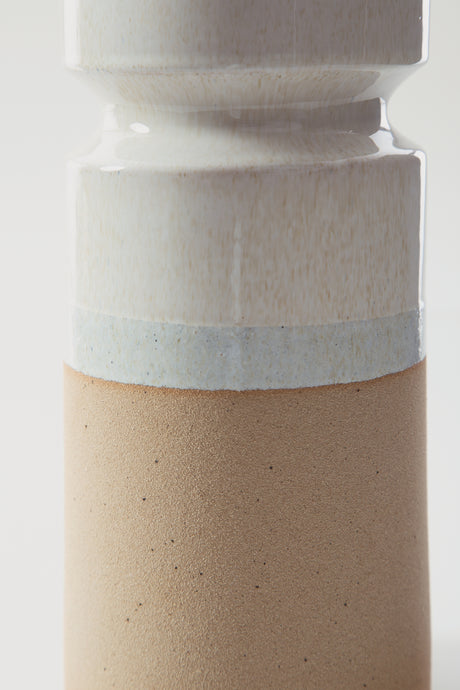 Hurston Ivory/Brown Candle Holder from Ashley - Luna Furniture