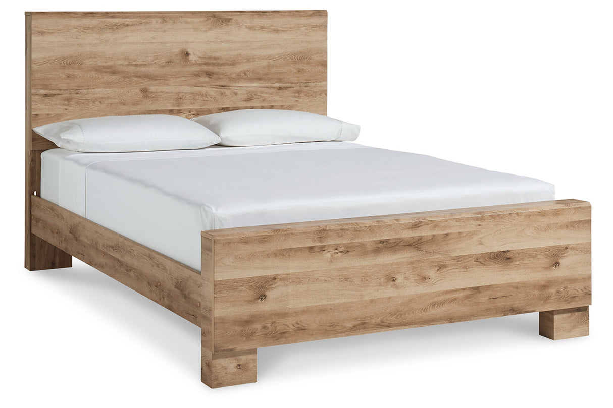 Hyanna Tan Brown King Panel Bed from Ashley - Luna Furniture
