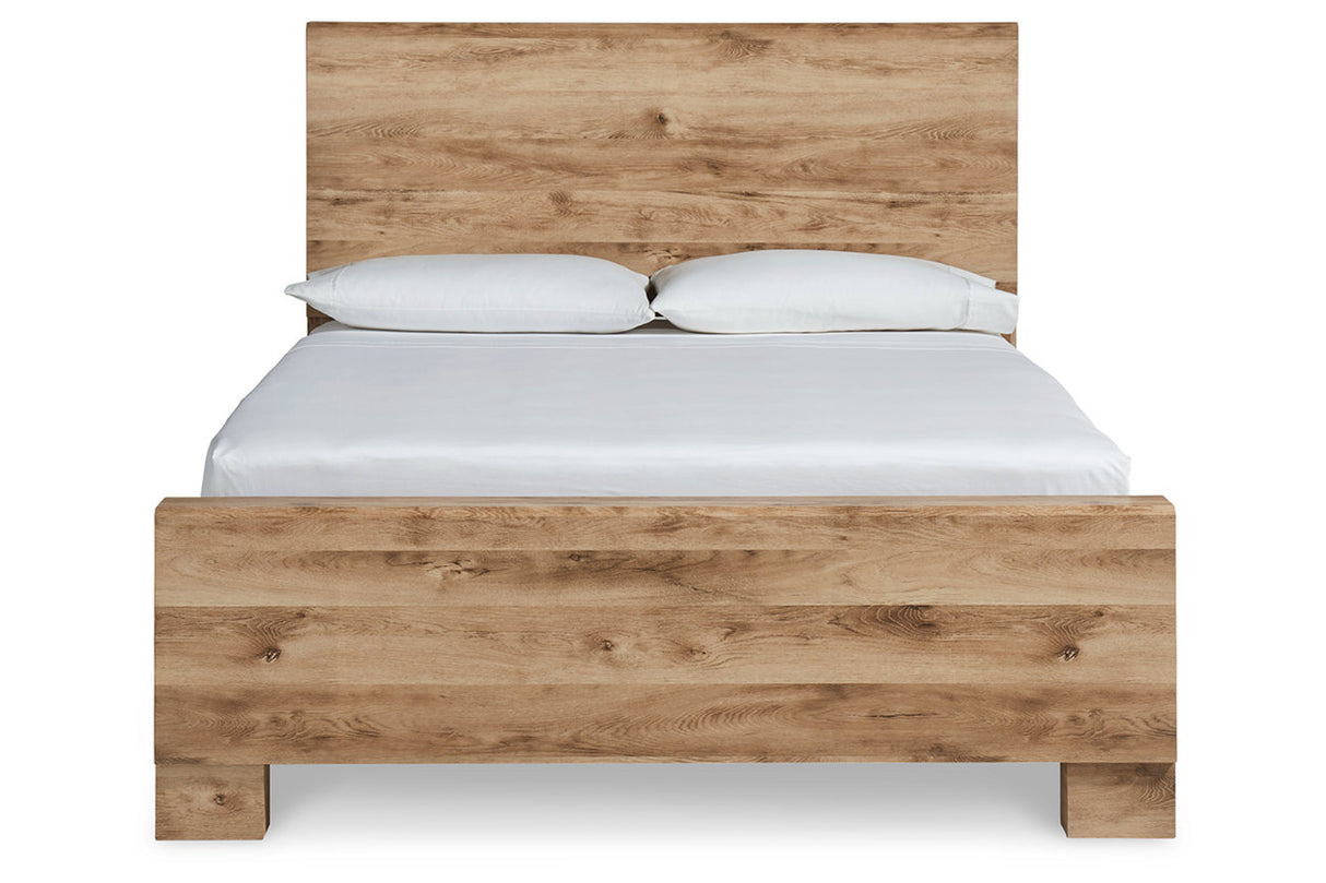 Hyanna Tan Brown Queen Panel Bed from Ashley - Luna Furniture