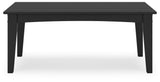 Hyland wave Black Outdoor Coffee Table from Ashley Furniture - Luna Furniture