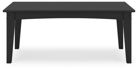 Hyland wave Black Outdoor Coffee Table from Ashley - Luna Furniture