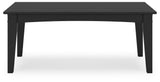 Hyland wave Black Outdoor Coffee Table from Ashley Furniture - Luna Furniture