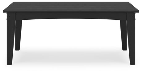 Hyland wave Black Outdoor Coffee Table from Ashley - Luna Furniture