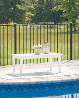 Hyland wave White Outdoor Coffee Table from Ashley Furniture - Luna Furniture