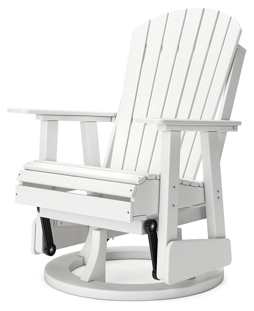 Ashley Hyland wave White Outdoor Swivel Glider Chair - Luna Furniture
