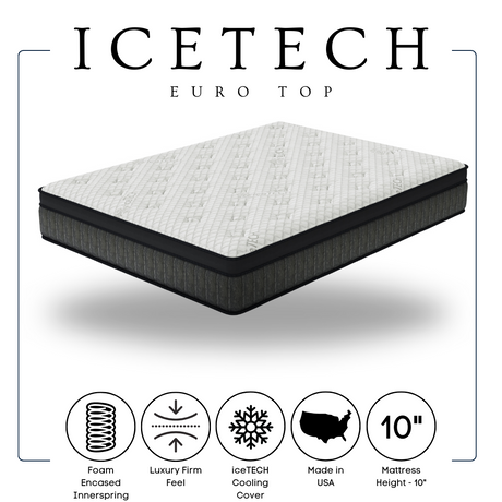 Icetech 10" Euro Top Twin Mattress from Happy Homes - Luna Furniture