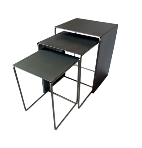 Imez Gray 3-Piece Rectangular Metal Nesting Table from Coaster - Luna Furniture