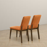 Ines Burnt Orange Velvet Dining Chair (Set of 2) from Midinmod - Luna Furniture