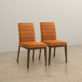 Ines Burnt Orange Velvet Dining Chair (Set of 2) from Midinmod - Luna Furniture