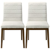 Ines White Boucle Dining Chair (Set of 2) from Midinmod - Luna Furniture