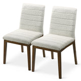 Ines White Boucle Dining Chair (Set of 2) from Midinmod - Luna Furniture