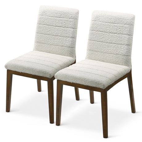 Ines White Boucle Dining Chair (Set of 2) from Midinmod - Luna Furniture