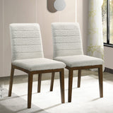 Ines White Boucle Dining Chair (Set of 2) from Midinmod - Luna Furniture