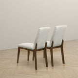 Ines White Boucle Dining Chair (Set of 2) from Midinmod - Luna Furniture