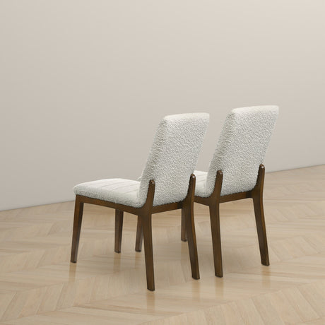 Ines White Boucle Dining Chair (Set of 2) from Midinmod - Luna Furniture