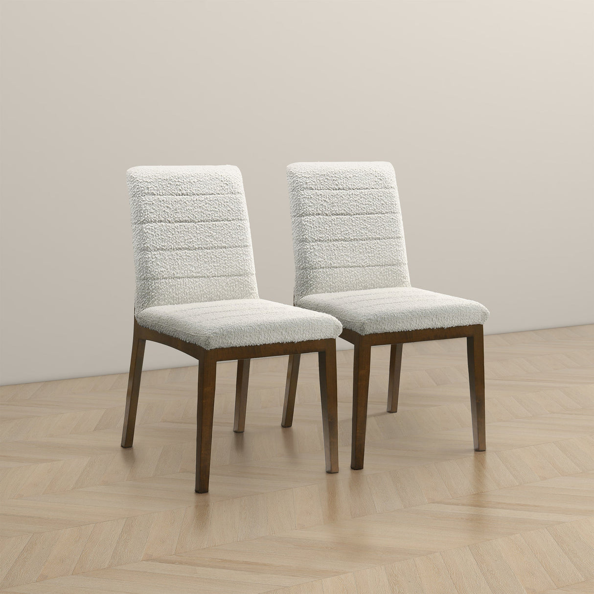 Ines White Boucle Dining Chair (Set of 2) from Midinmod - Luna Furniture
