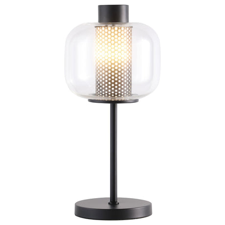Ingrid Black Glass Shade Bedside Table Lamp from Coaster - Luna Furniture