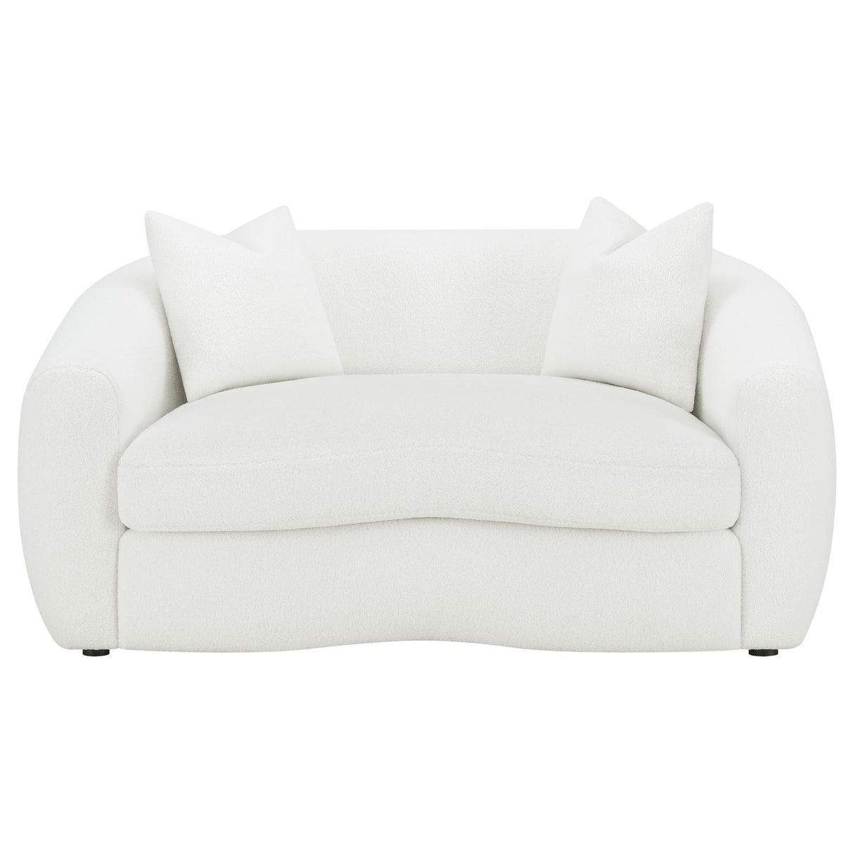 Isabella White Upholstered 2-Piece Tight Back Living Room Set from Coaster - Luna Furniture