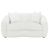 Isabella White Upholstered 2-Piece Tight Back Living Room Set from Coaster - Luna Furniture