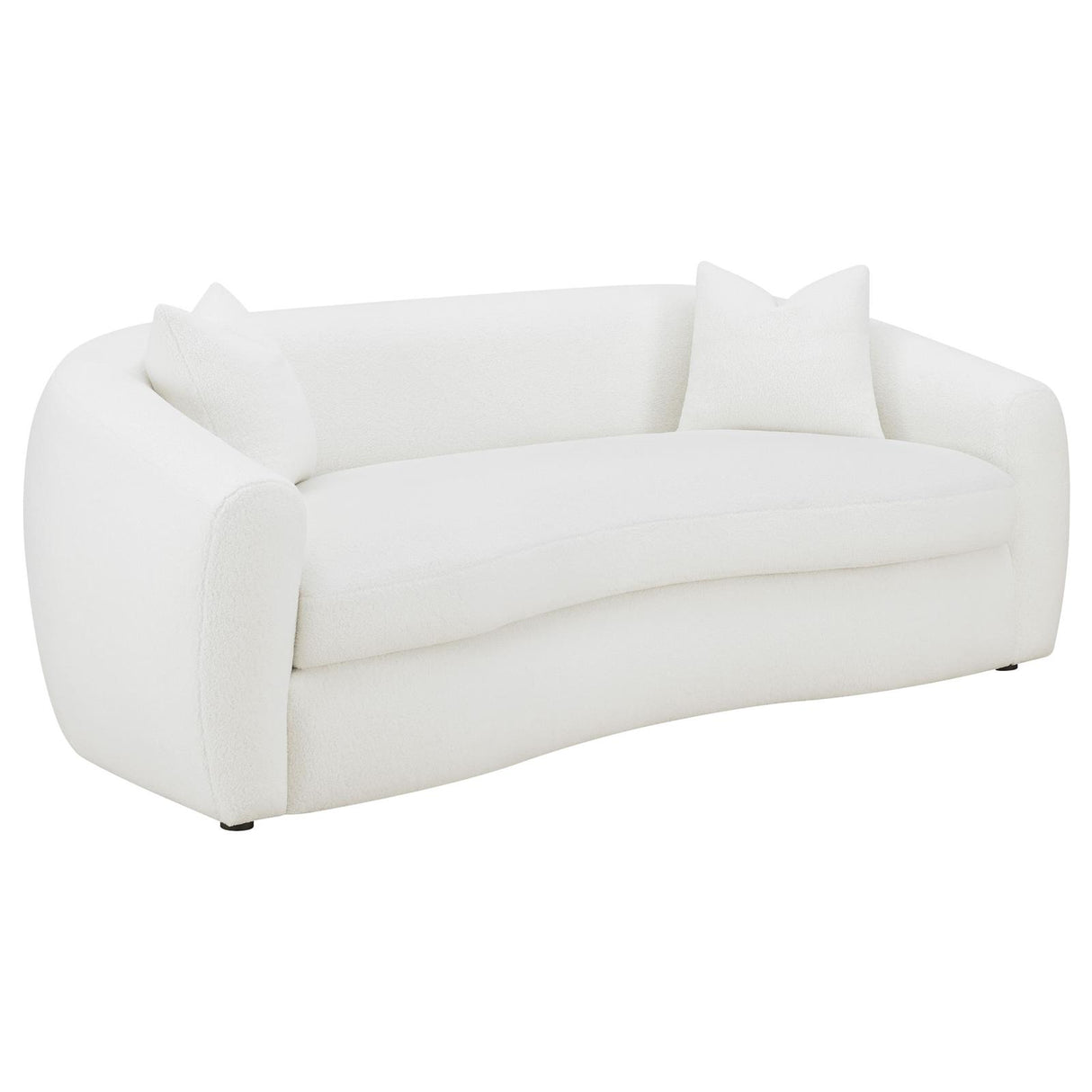 Isabella White Upholstered 2-Piece Tight Back Living Room Set from Coaster - Luna Furniture