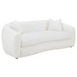 Isabella White Upholstered 2-Piece Tight Back Living Room Set from Coaster - Luna Furniture