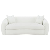 Isabella White Upholstered 2-Piece Tight Back Living Room Set from Coaster - Luna Furniture