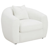 Isabella White Upholstered Tight Back Chair from Coaster - Luna Furniture