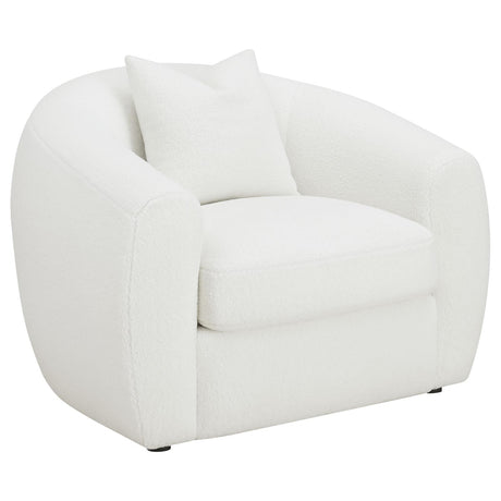 Isabella White Upholstered Tight Back Chair from Coaster - Luna Furniture
