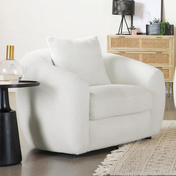 Isabella White Upholstered Tight Back Chair
