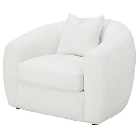 Isabella White Upholstered Tight Back Chair from Coaster - Luna Furniture