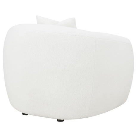 Isabella White Upholstered Tight Back Chair from Coaster - Luna Furniture