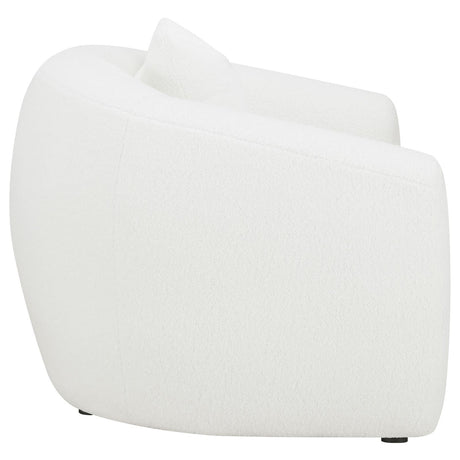 Isabella White Upholstered Tight Back Chair from Coaster - Luna Furniture