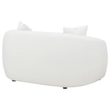 Isabella White Upholstered Tight Back Loveseat from Coaster - Luna Furniture