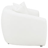 Isabella White Upholstered Tight Back Loveseat from Coaster - Luna Furniture