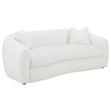 Isabella White Upholstered Tight Back Sofa from Coaster - Luna Furniture