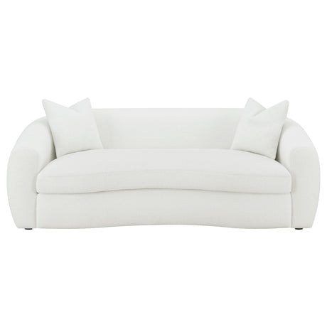 Isabella White Upholstered Tight Back Sofa from Coaster - Luna Furniture