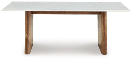Isanti Light Brown/White Coffee Table from Ashley - Luna Furniture