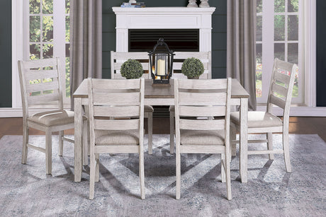 Ithaca Grayish White/Brown Dining Set from Homelegance - Luna Furniture