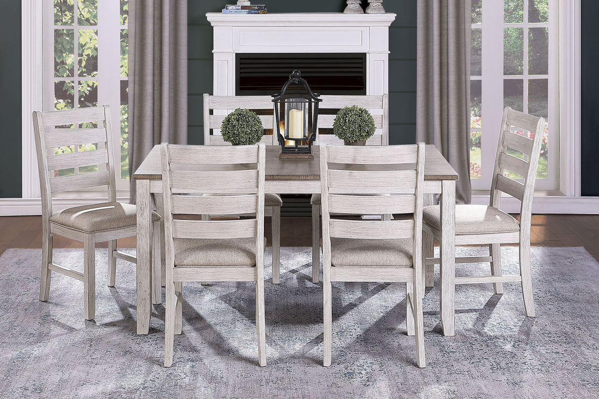 Ithaca Grayish White/Brown Dining Set from Homelegance - Luna Furniture