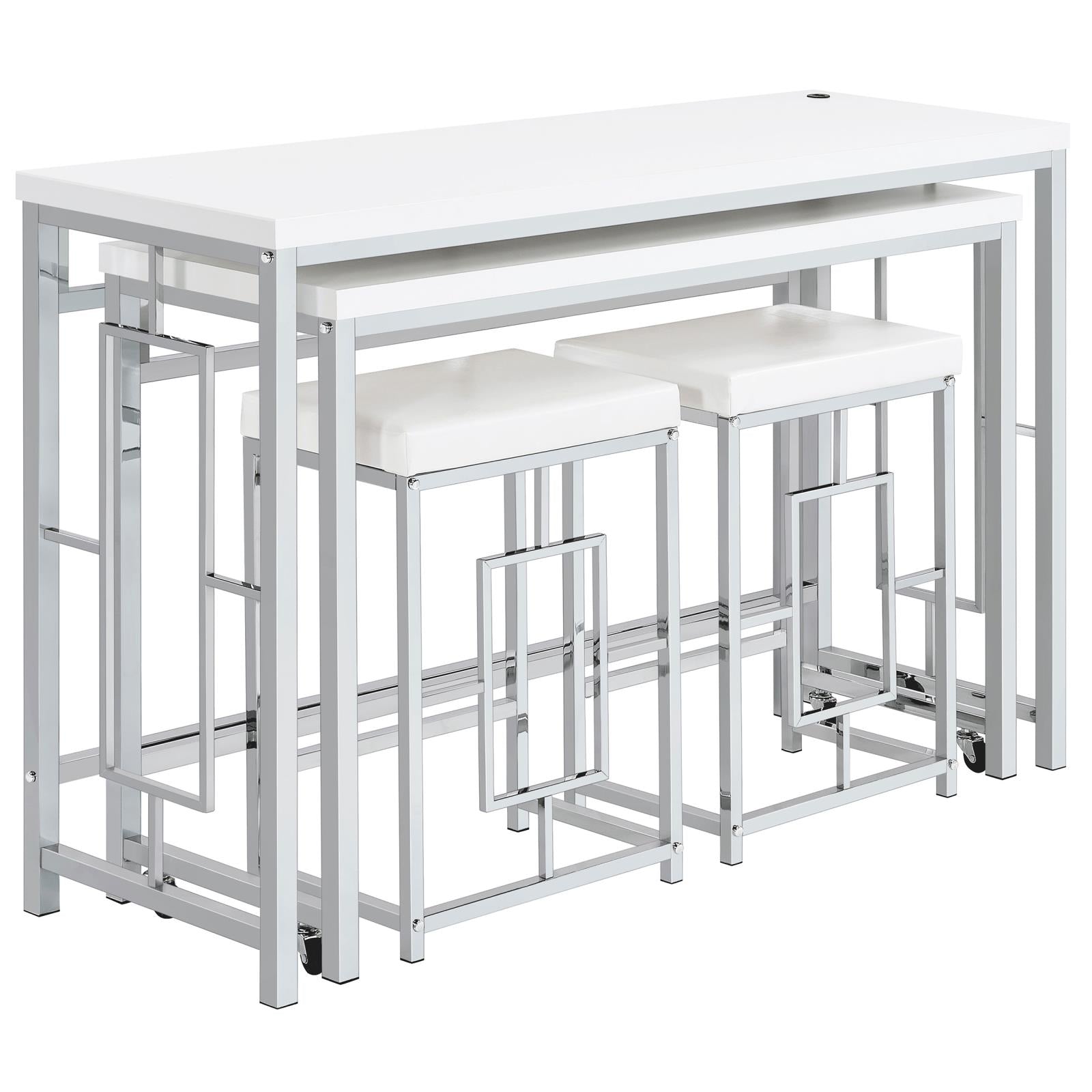 Coaster Jackson 4-piece Multipurpose Counter Height Table Set