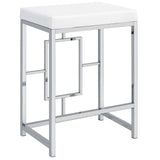 Jackson White and Chrome 4-Piece Multipurpose Counter Height Table Set from Coaster - Luna Furniture