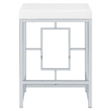 Jackson White and Chrome 4-Piece Multipurpose Counter Height Table Set from Coaster - Luna Furniture