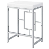 Jackson White and Chrome 4-Piece Multipurpose Counter Height Table Set from Coaster - Luna Furniture