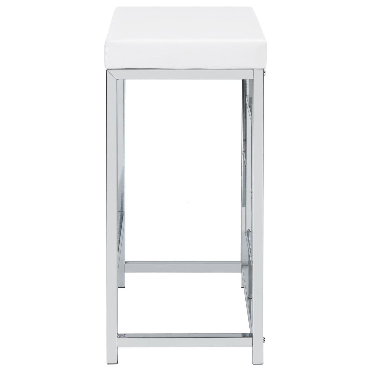 Jackson White and Chrome 4-Piece Multipurpose Counter Height Table Set from Coaster - Luna Furniture