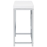 Jackson White and Chrome 4-Piece Multipurpose Counter Height Table Set from Coaster - Luna Furniture