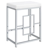 Jackson White and Chrome 4-Piece Multipurpose Counter Height Table Set from Coaster - Luna Furniture
